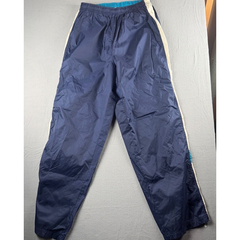Y2K Baggy Nike Mens XL Navy Blue Honeycomb Ripstop Track Wind Breaker Pants
